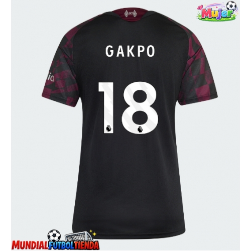 Camiseta Liverpool Cody Gakpo #18 Tercera Equipación Replica 2026-27 para mujer mangas cortas